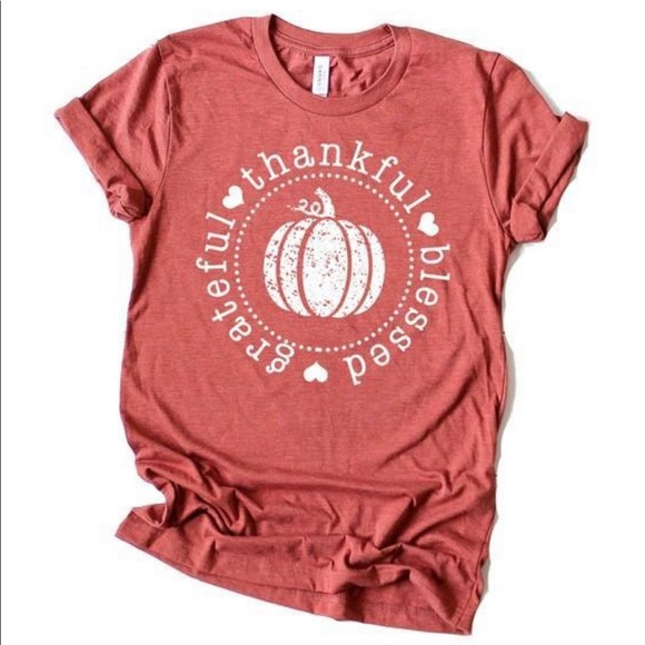 Dash of Pink Tops - FINAL SALE Grateful Thankful Blessed Tee